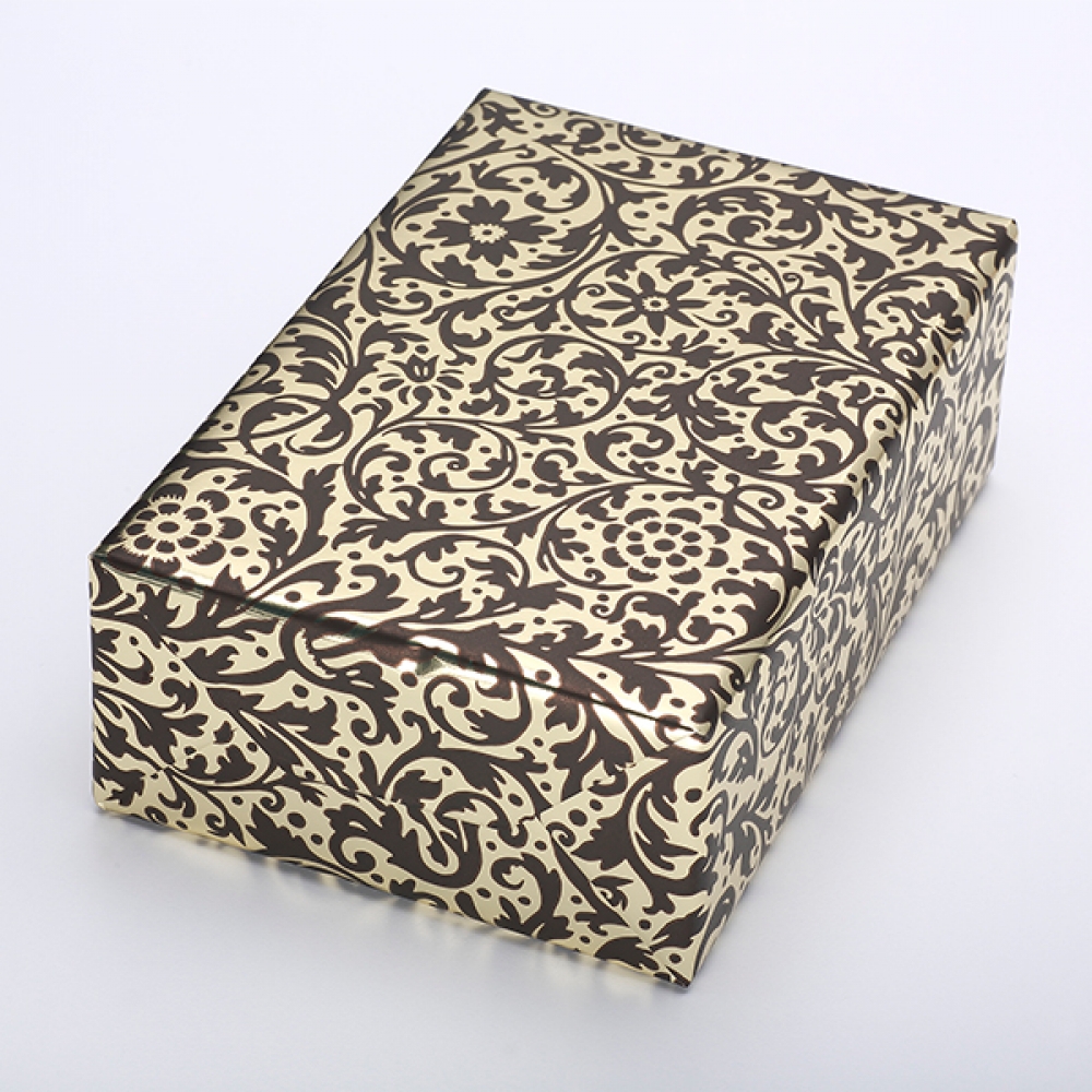 Inpakpapier bruin damask