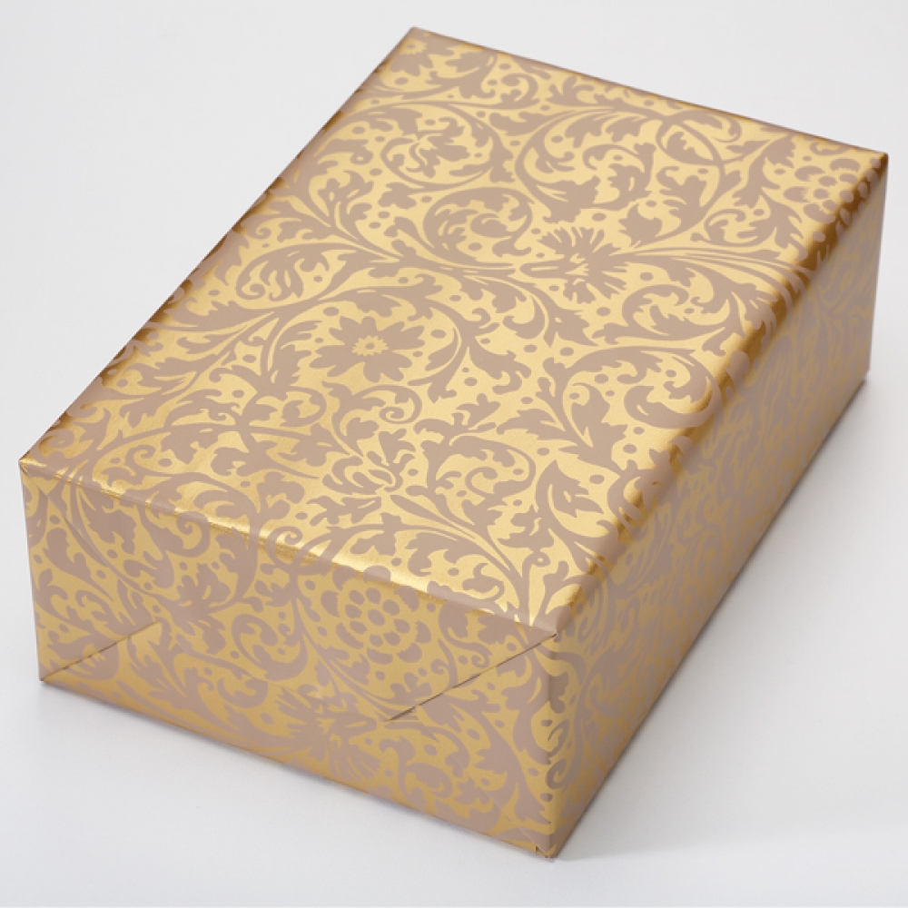 Inpakpapier goud damask